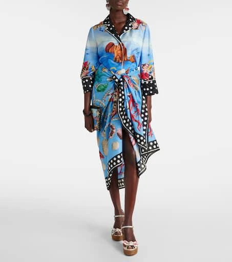 Dolce 
Gabbana Capri printed silk satin shirt 2