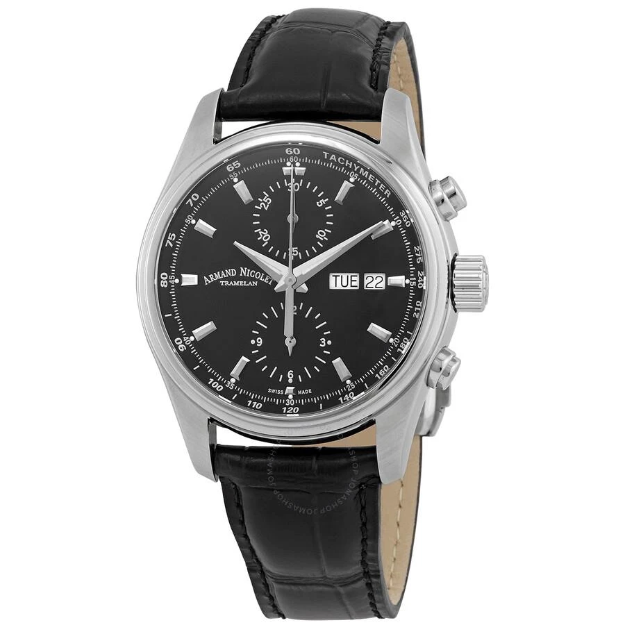 Armand Nicolet MH2 Chronograph Automatic Black Dial Men's Watch A647A-NR-P840NR2 1
