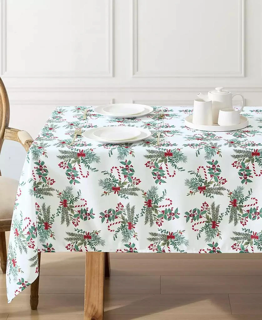 Laura Ashley Easy Care Holiday Tablecloth, 70" Round 2