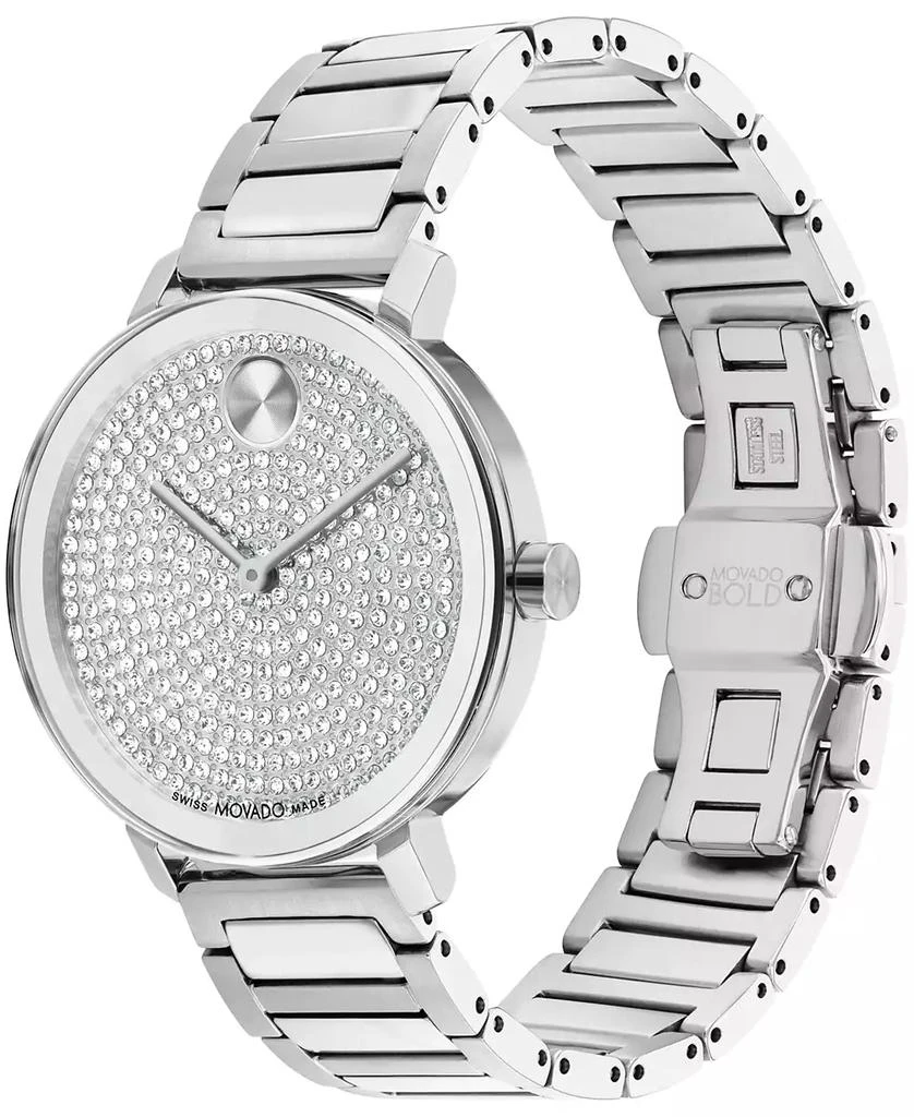 Movado Women's Bold Evolution 2.0 Swiss Quartz Silver-Tone Stainless Steel Watch 34mm 2