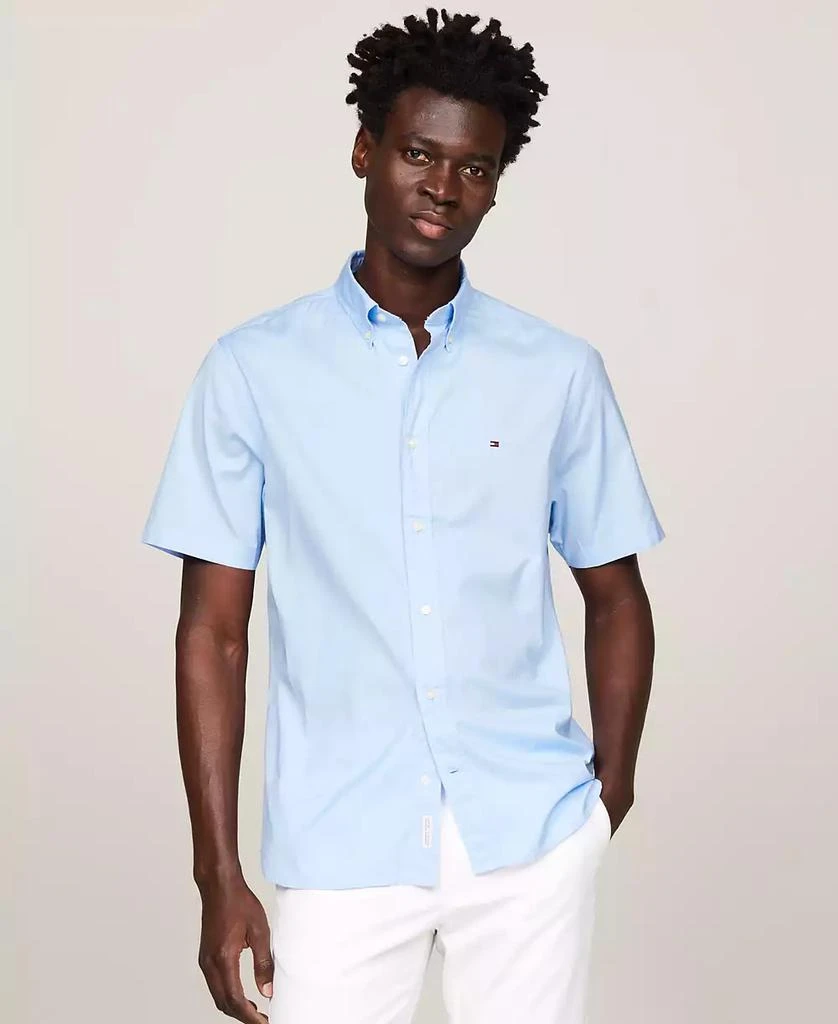 Tommy Hilfiger Men's Short Sleeve Flex Poplin Button-Down Shirt 1