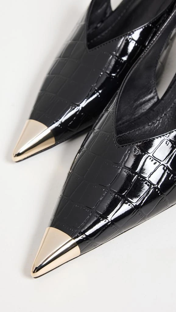 ANINE BING Nina Heels with Metal Toe Cap Slingbacks 5