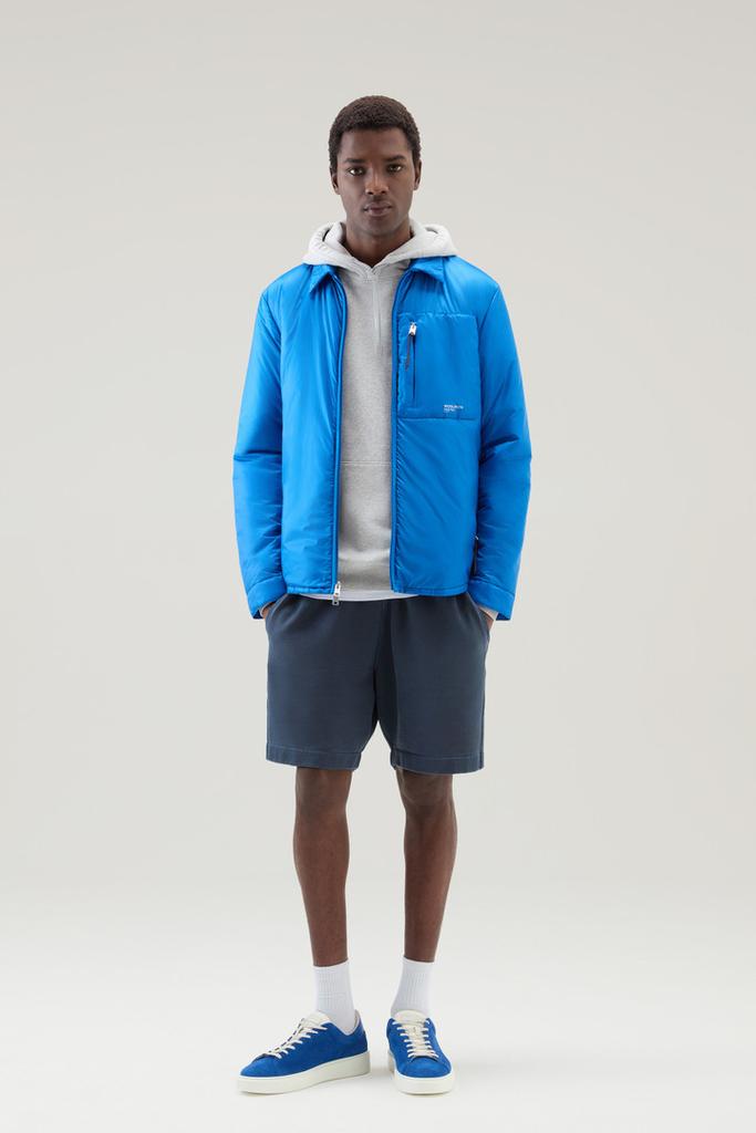 Woolrich Padded Overshirt in Recycled Pertex Quantum - Men - Blue