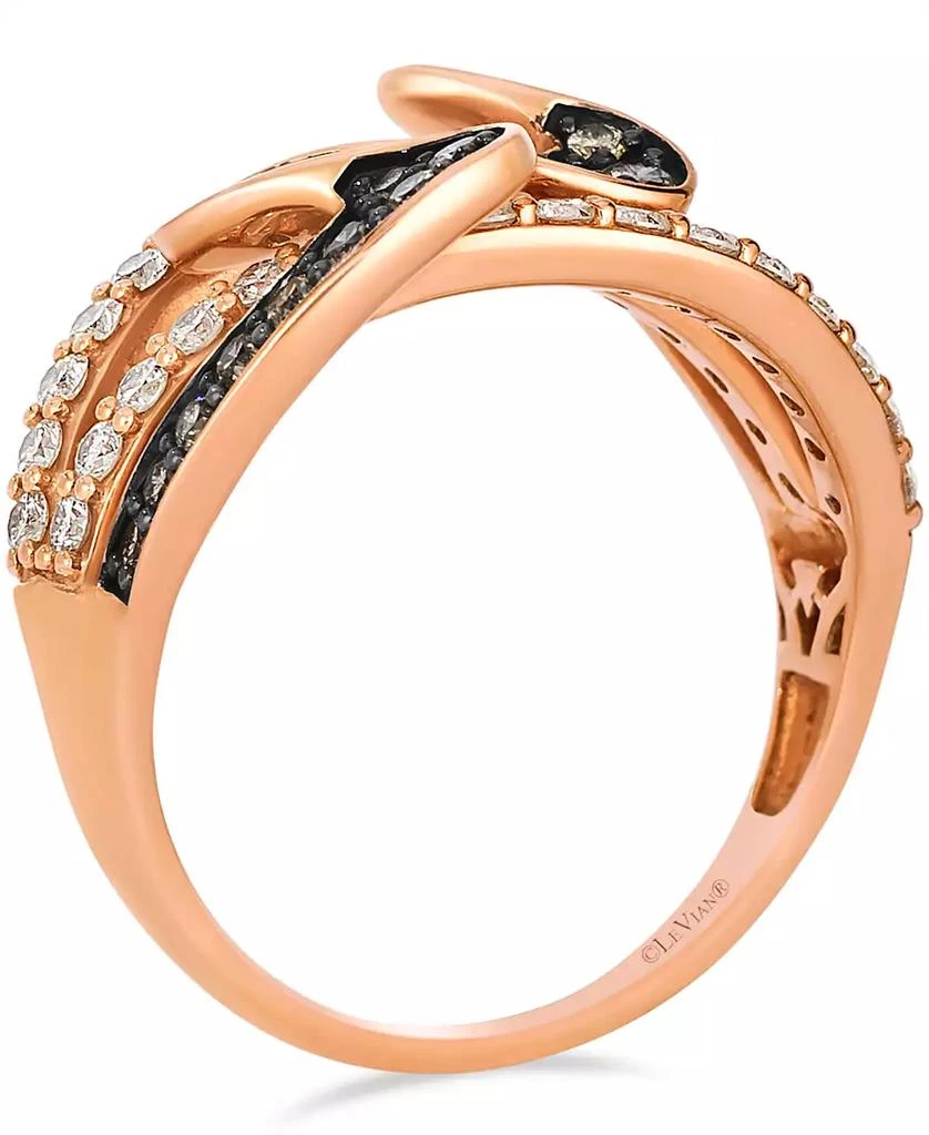 Le Vian Vanilla Diamond ( 0.53 ct. t.w.) and Chocolate Diamond (0.29 ct. t.w.) Ring in 14K Strawberry Gold 2