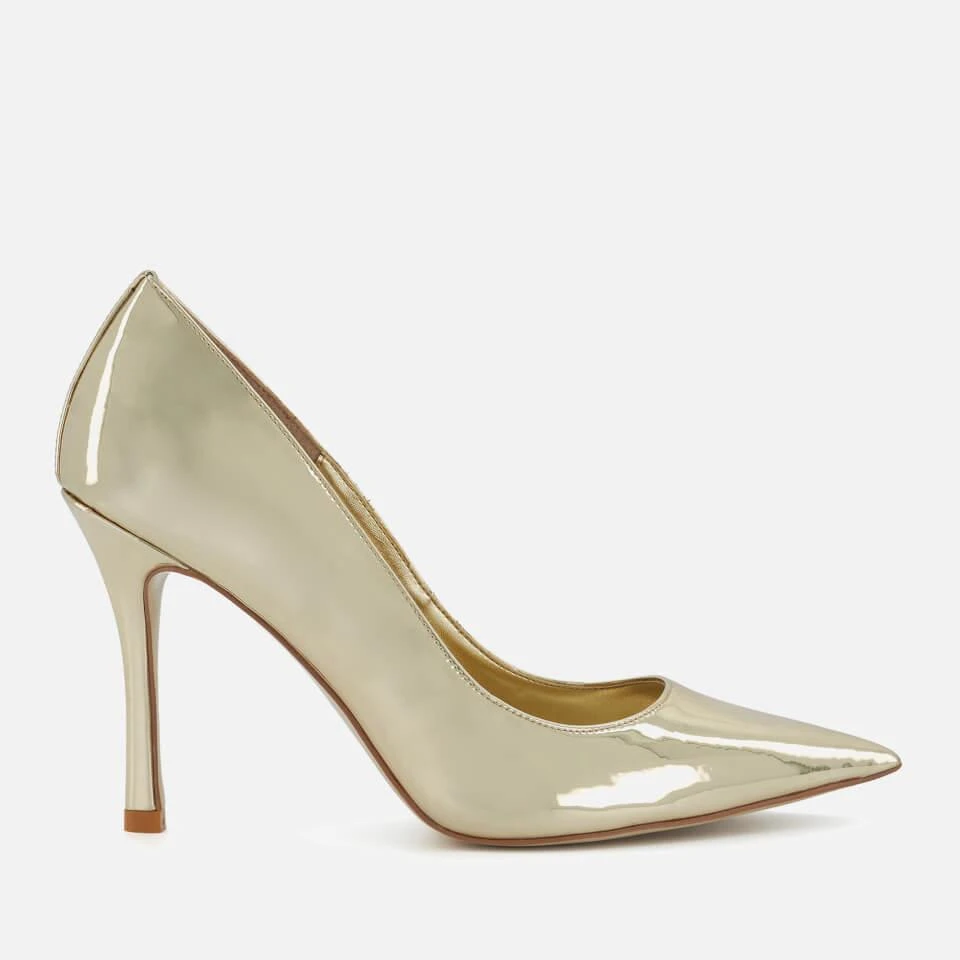 Dune DUNE LONDON WOMEN'S ATTENTION METALLIC PATENT-LEATHER HEELED PUMPS 1