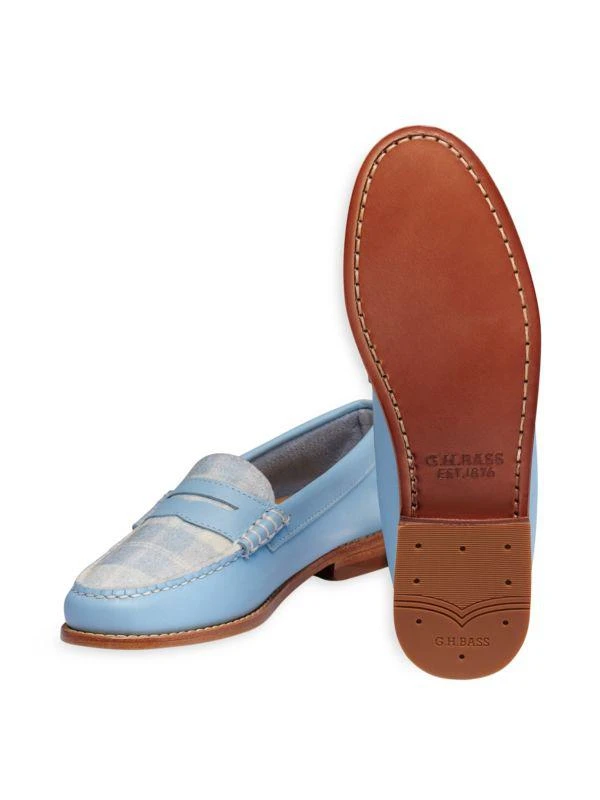 G.H. Bass Weejun Whitney Plaid Penny Loafers 5