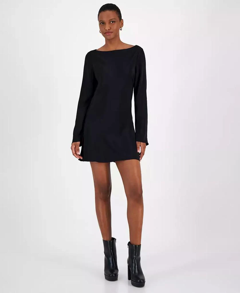 French Connection Women's Ennis Satin Long Sleeve Mini Dress - Free  Shipping - BeyondStyle