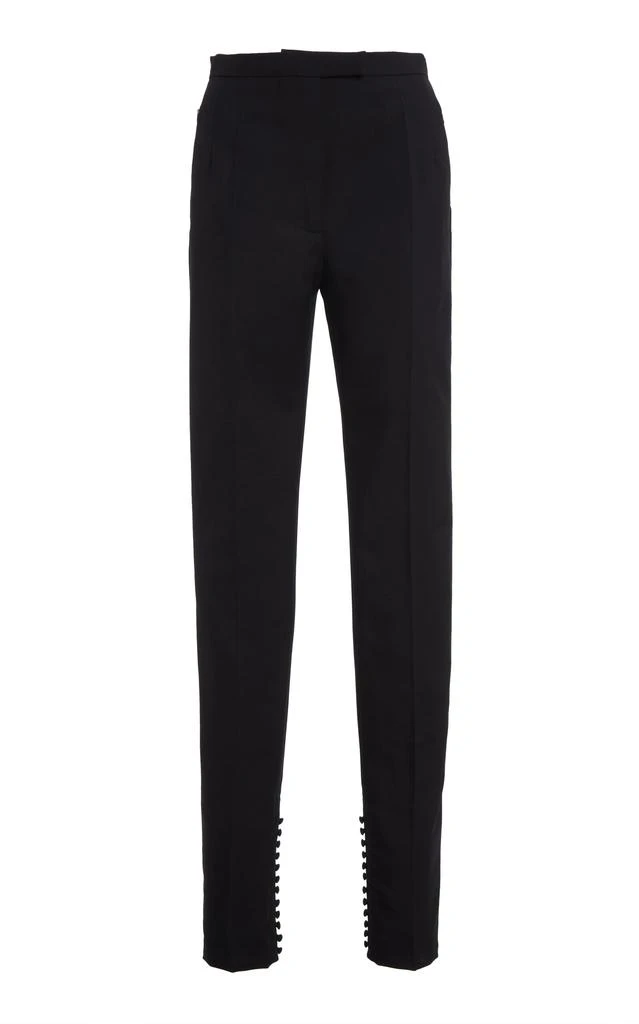 Dries Van Noten Dries Van Noten Pandoris Button-Detailed Wool-Mohair Skinny Pants - Moda Operandi 1