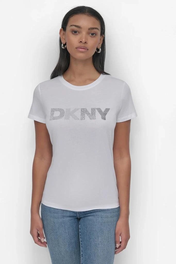 DKNY DKNY MIXED EMBELLISHMENTS LOGO TEE 1