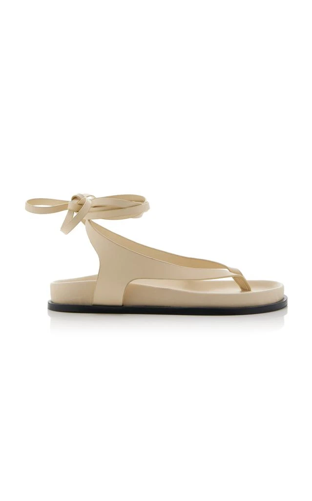 A.Emery A.Emery - Shel Lace-Up Leather Sandals - White - IT 38 - Moda Operandi 1