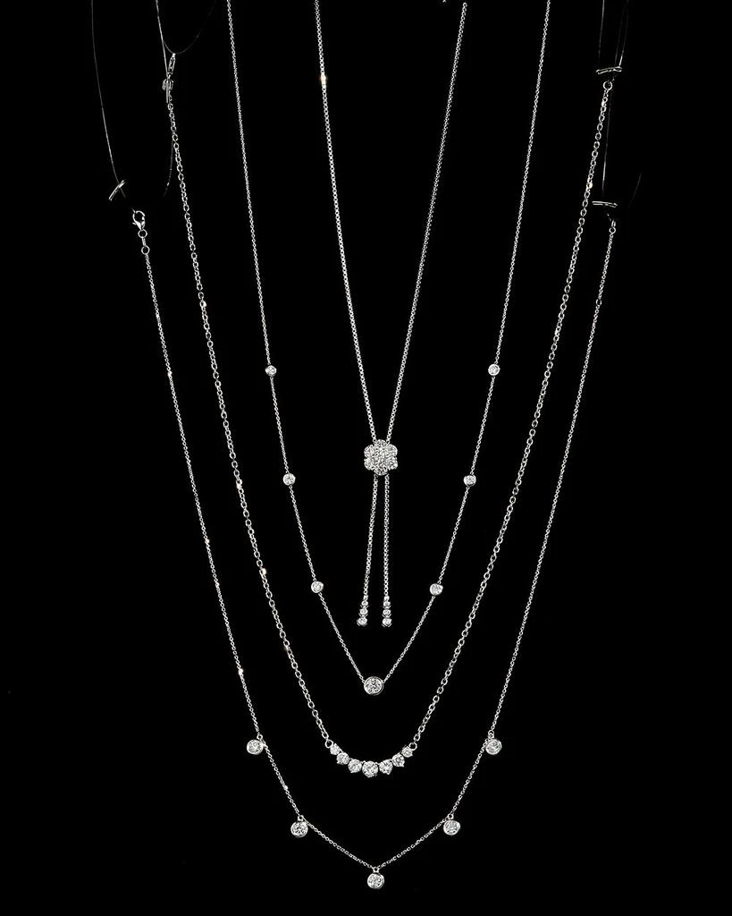 Bloomingdale's Diamond Station Necklace in 18K White Gold, 1.0 tcw 3