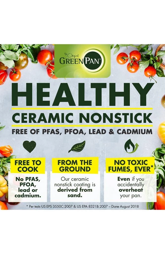 Greenpan Chatham Healthy Ceramic Nonstick Everyday Pan with Lid, 11" 2