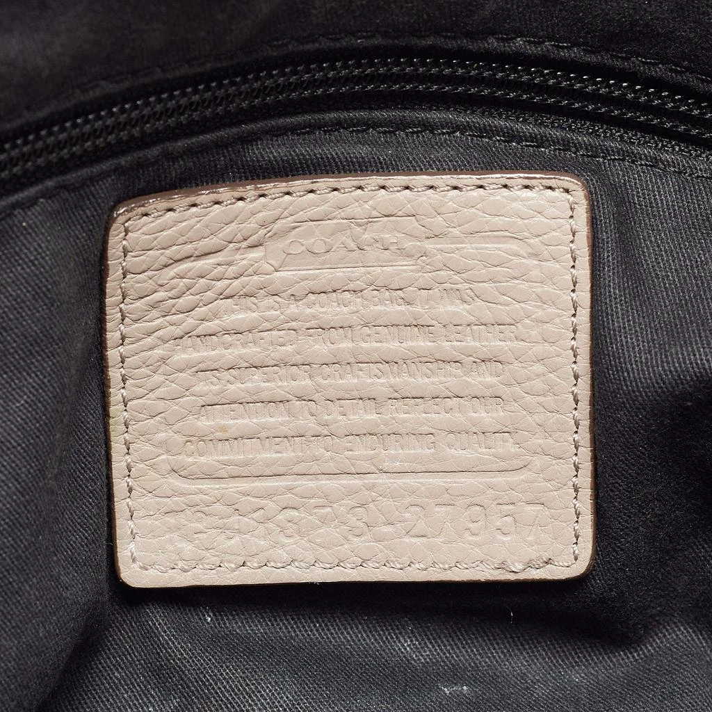 Coach Coach Beige Signature Embossed Leather Bleecker Zip Tote 20