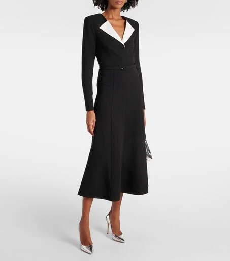 delicate flower arabesques linen midi dress farm rio Farm Rio Women's Delicate Flower Arabesques Short Sleeve Midi Dress