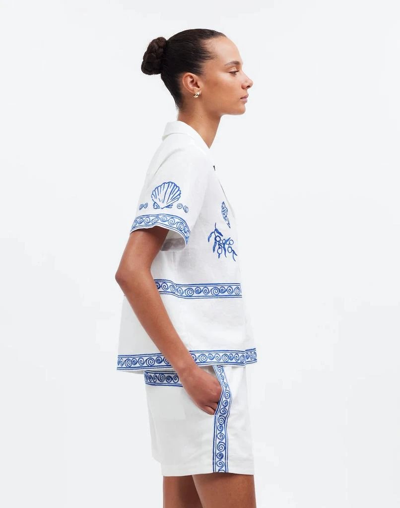Madewell Madewell x Lisa Says Gah! Embroidered Button-Front Shirt 3