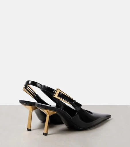 Yves Saint Laurent Lee 75 polished leather slingback pumps 3