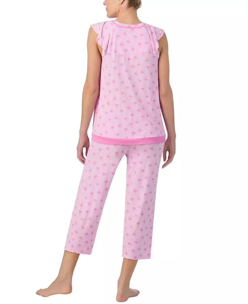 Ellen Tracy Women's Printed V-Neck Cropped Pajama Set 4