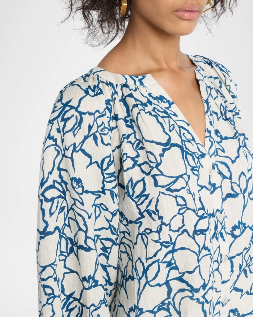 Apiece Apart Mitte Floral-Print Linen Top 5