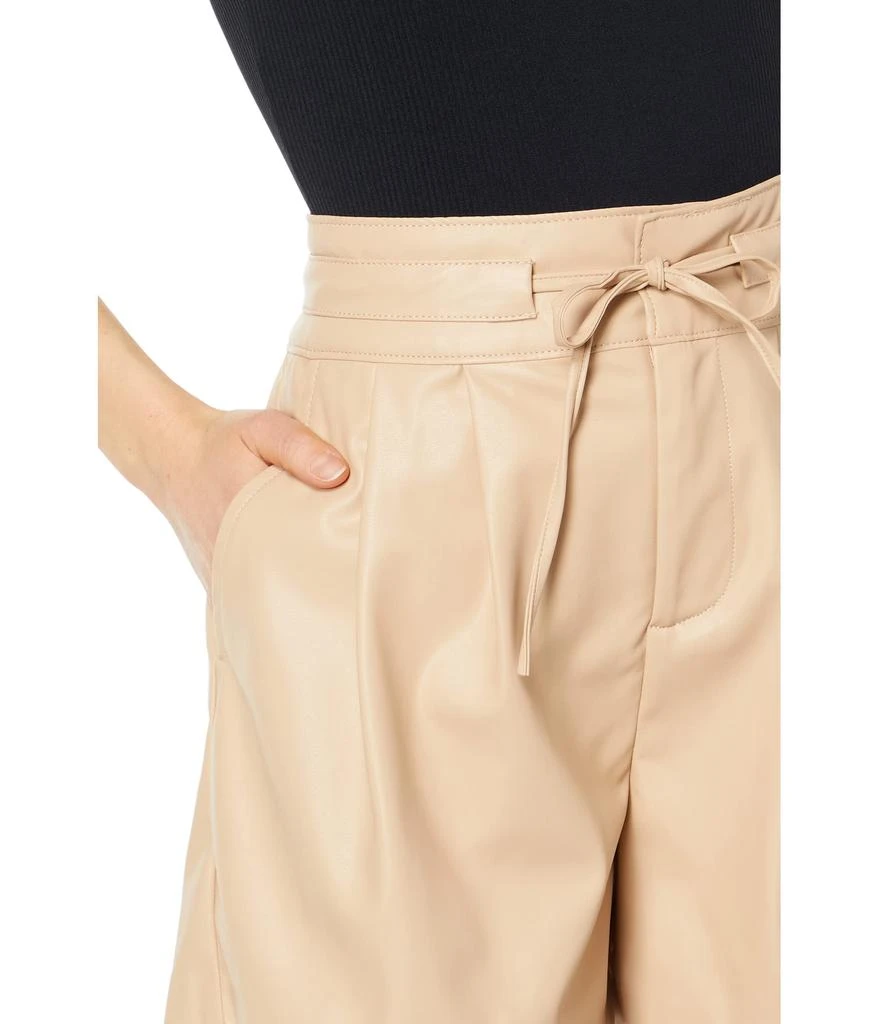 Blank NYC Leather High-Rise Shorts in Deep Energy 3