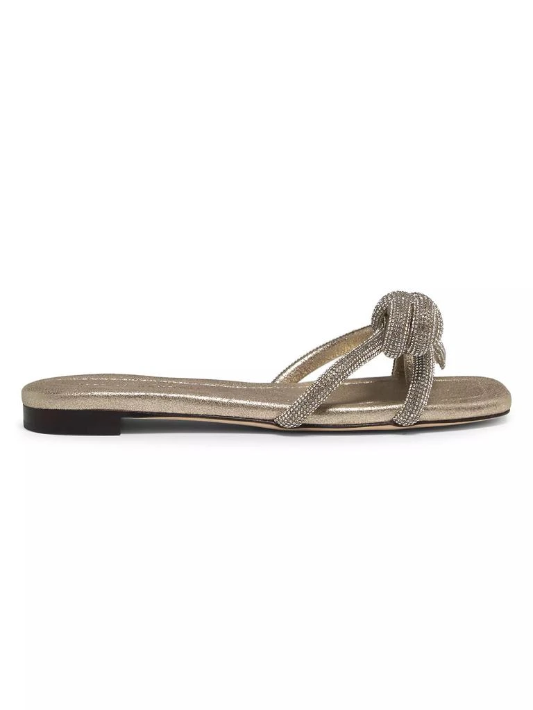 Loeffler Randall Hadley Leather Bow Flat Sandals 1