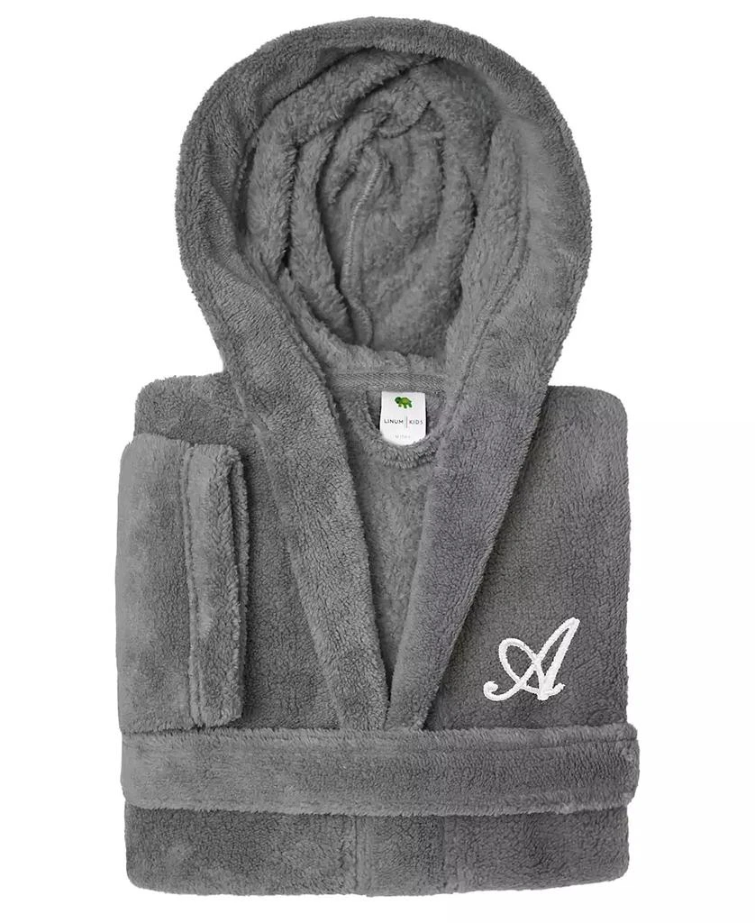 Linum Home Textiles Personalized Kids Super Plush Hooded Bathrobe 1