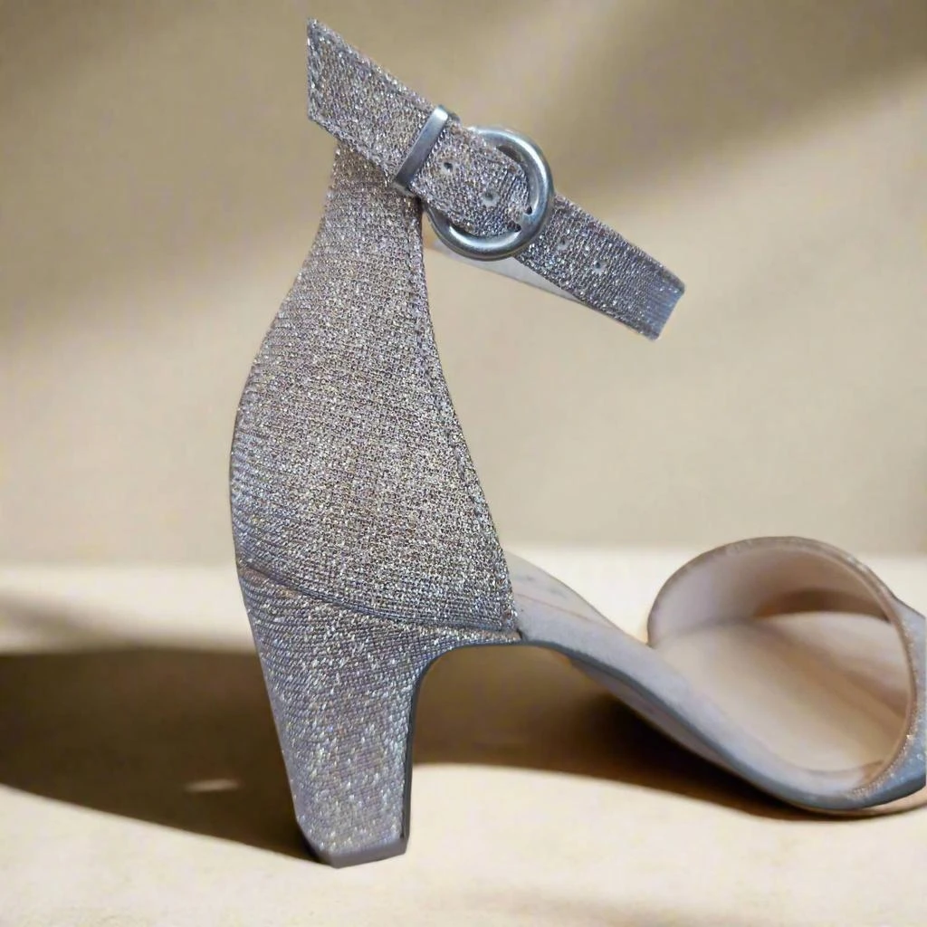 Gabor Women's Strappy Heeled Sandal In Silver Metallic 4
