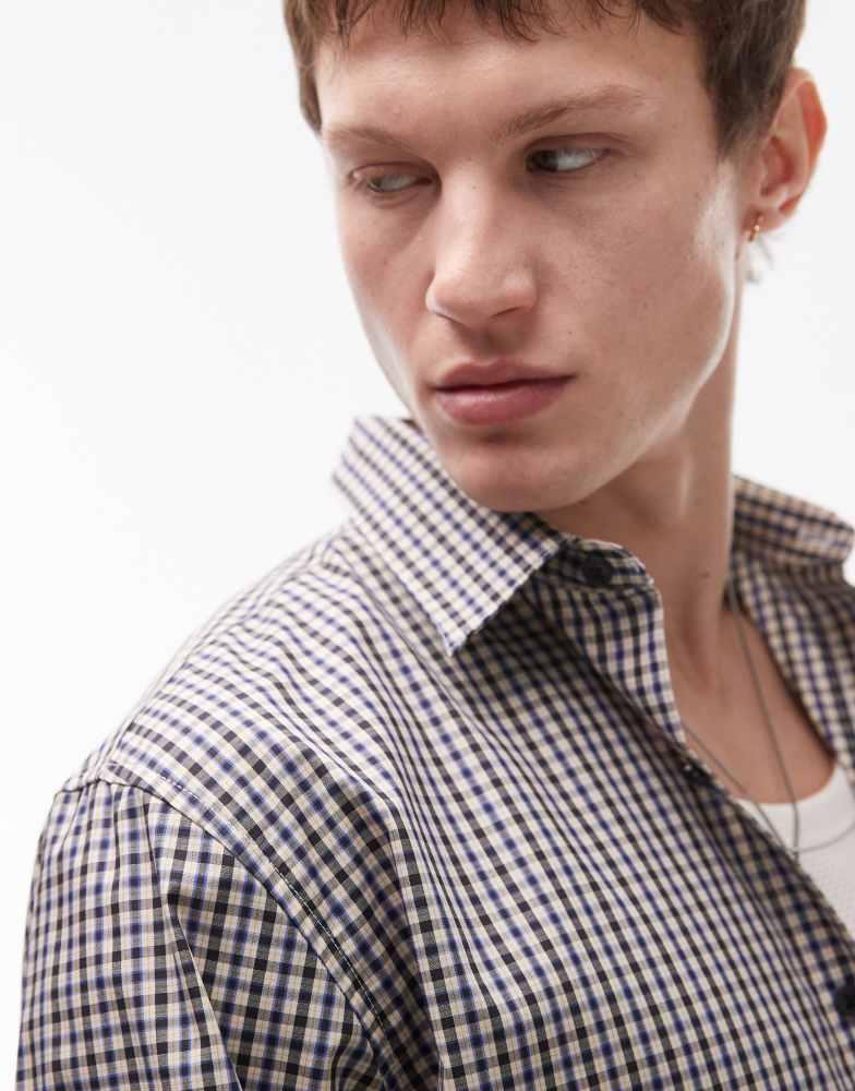 belbet Cropped checkered shirt M 円堂守着用 Original Check Jacquard Shirt – MOMOTARO JEANS