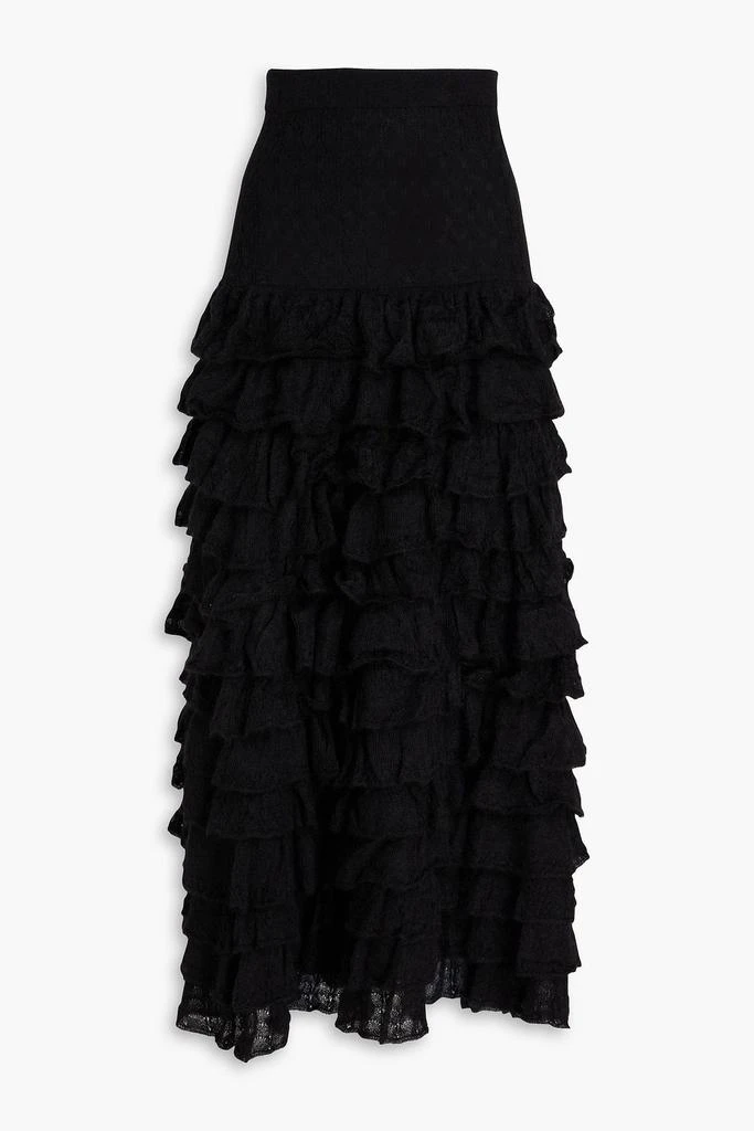Zimmermann Ruffled pointelle-knit maxi skirt 1