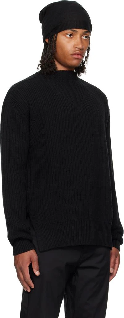 Rick Owens Black Concordians Fisherman Round Neck Sweater 2