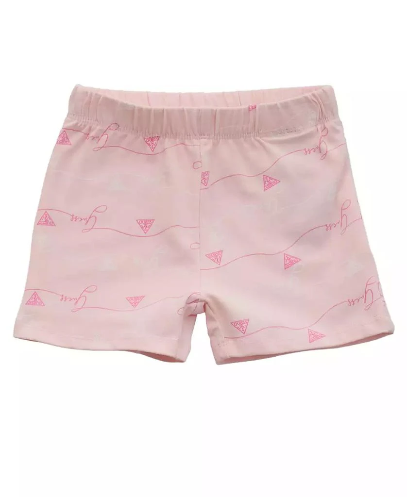 GUESS Baby Girls 5-Piece Bodysuits, Shorts, Bib, and Socks Set 7