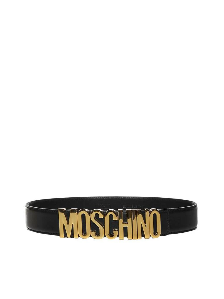 Authentic Moschino logo-plaque buckle-fastening belt Shop Moschino Logo Plaque Buckle Belt on Sale at BeyondStyle  main image 2