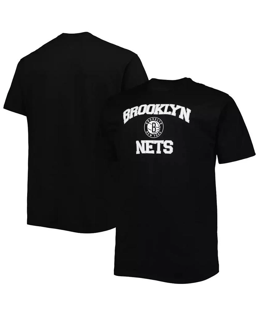 Profile Men's Black Brooklyn Nets Big and Tall Heart and Soul T-shirt 1
