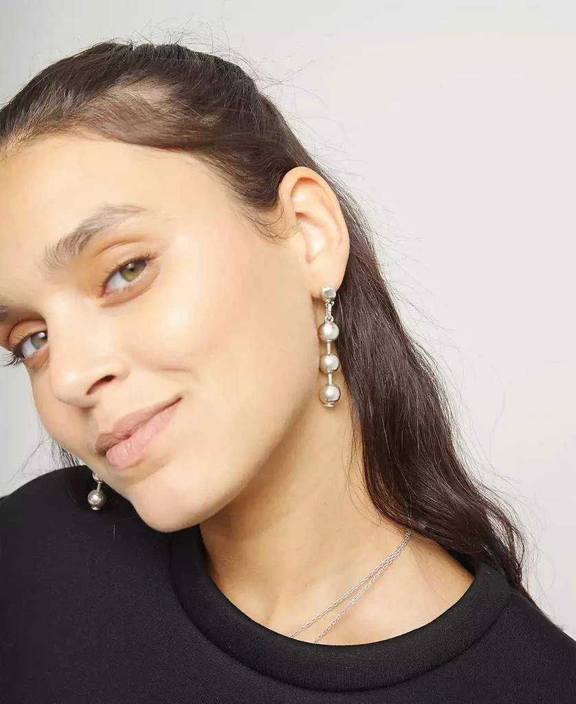 UNOde50 Sterling Silver Plated Balls Long Earring 3