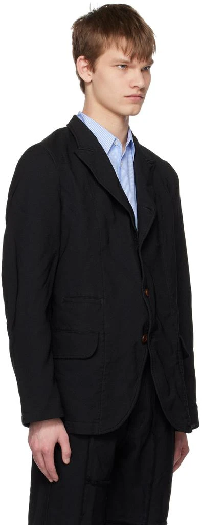 Comme des Garcons Black Peaked Lapel Blazer 2