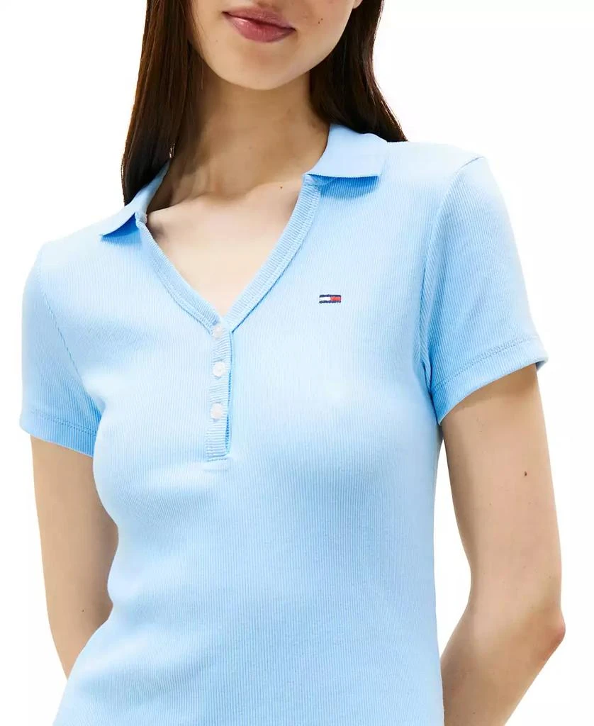 Tommy Jeans Women's Fit & Flare Ribbed Polo Dress 3