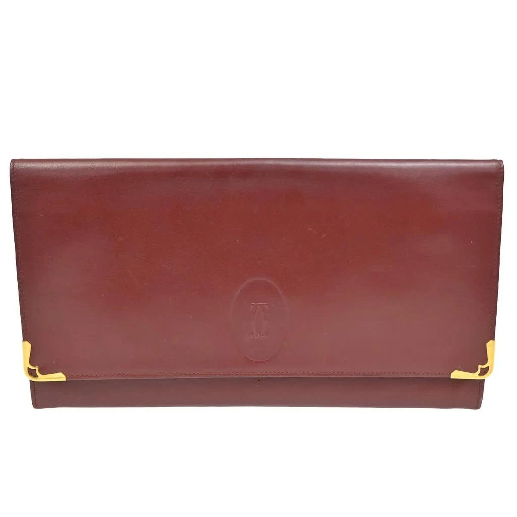 Cartier Cartier Must De Cartier Clutch Bag Leather Leather Clutche 
Pouche Bag (Pre-Owned)