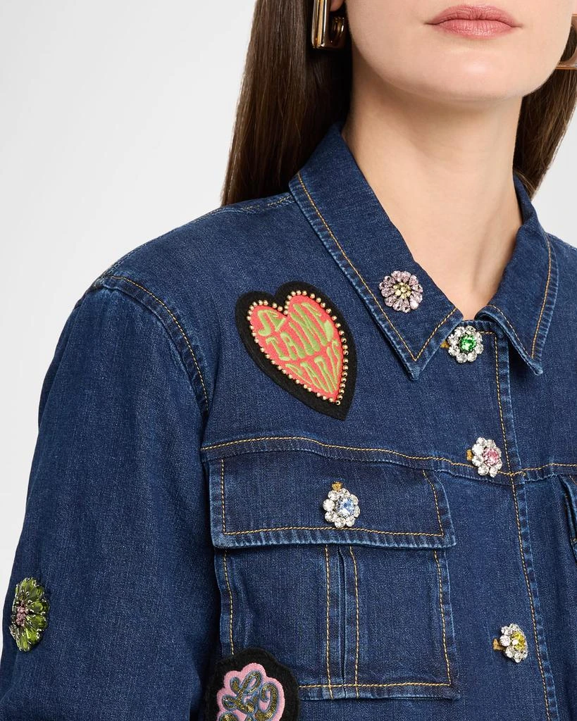 Cinq a Sept Vera Retro Love Denim Jacket 5