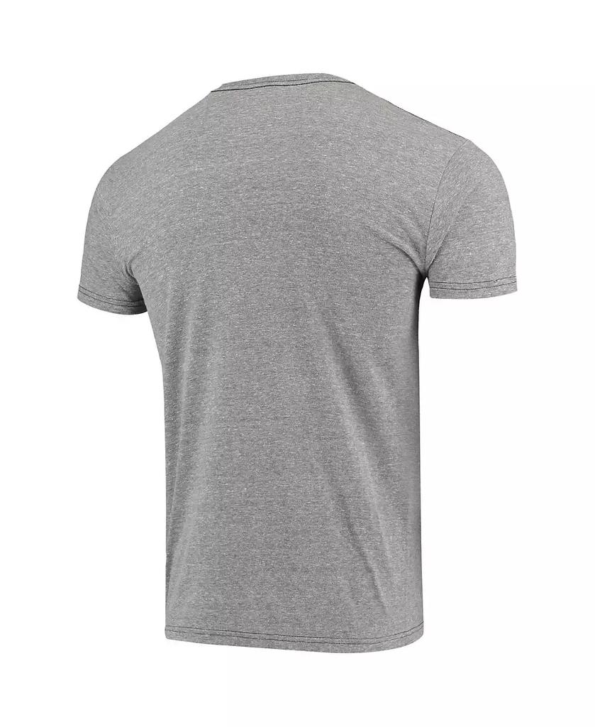 Retro Brand Men's Original Heathered Gray Distressed Michigan Wolverines Vintage-Like Hail Tri-Blend T-shirt