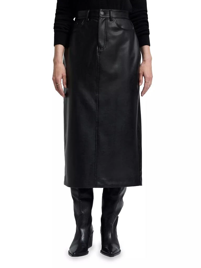 7 For All Mankind Faux Leather Maxi Skirt 3