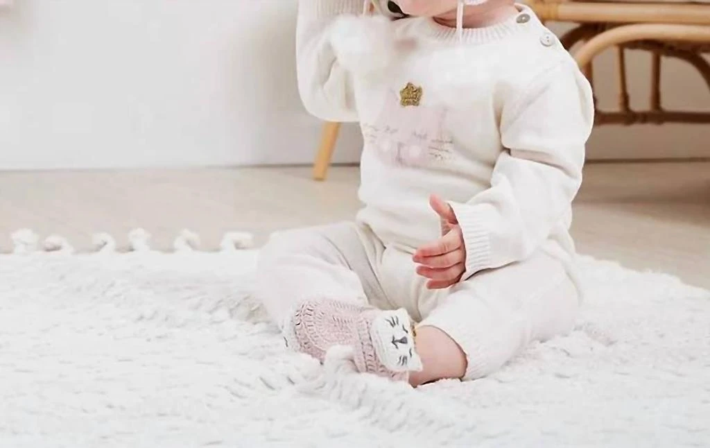 Elegant Baby Baby Girls Princess Kitty Romper In White/pink 2