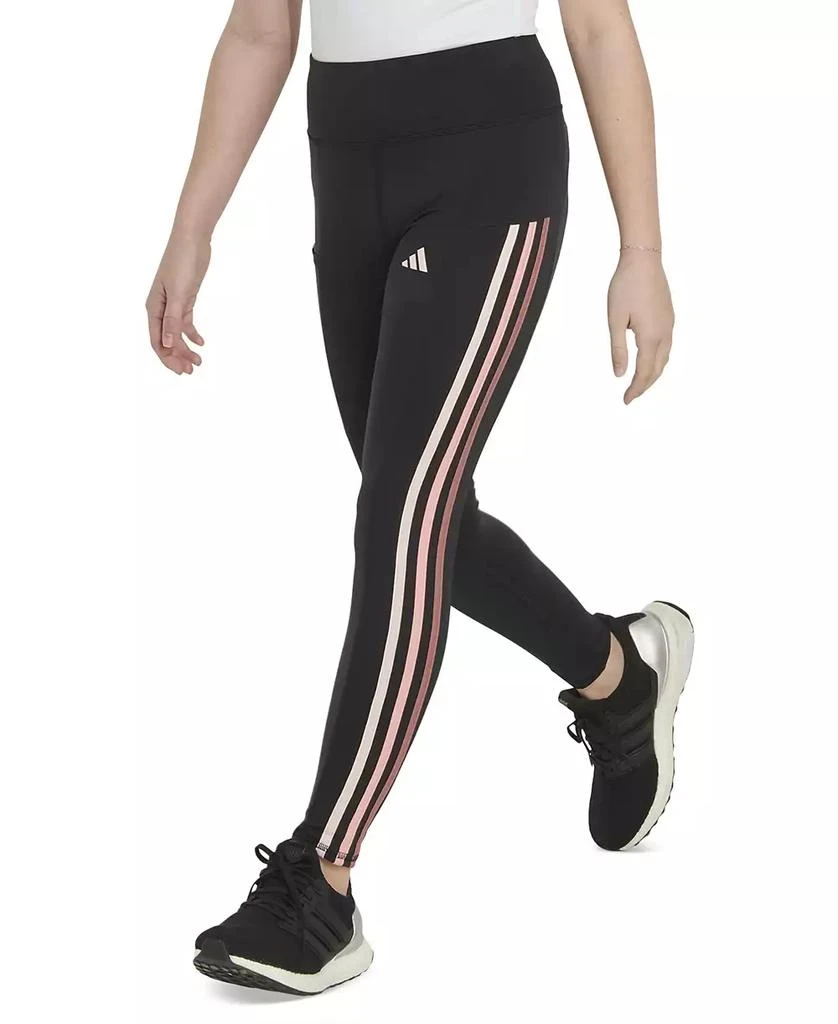 Adidas Big Girls AEROREADY® 3-Stripe Cellphone Pocket Leggings 3