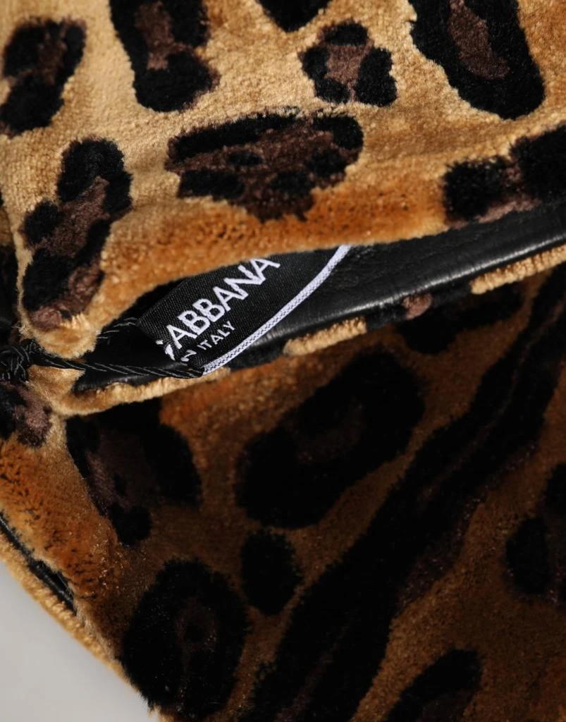 Dolce 
Gabbana Leopard Leather Elbow Length Mitten Women
s Gloves 2