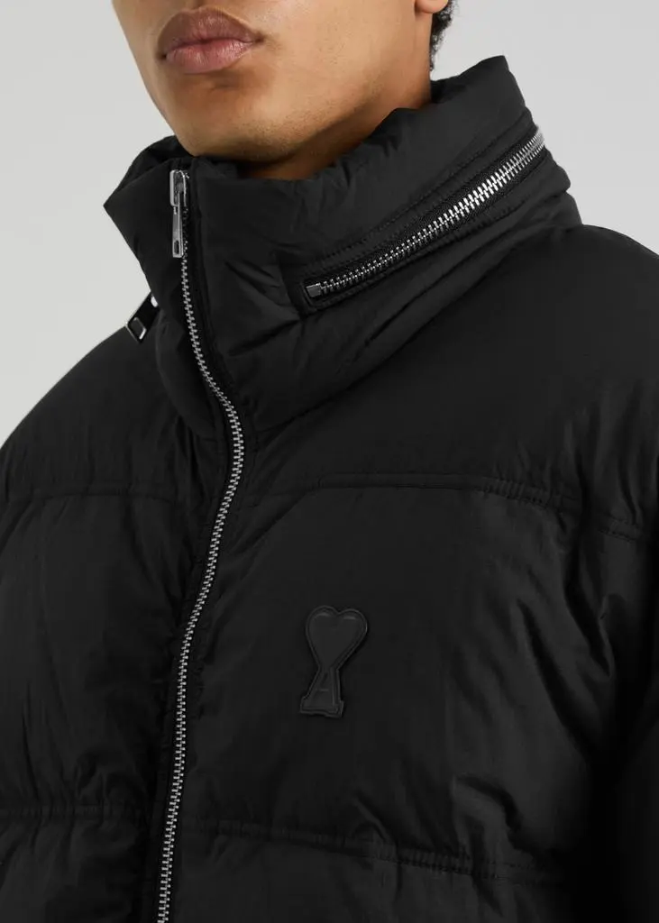 AMI Quilted hooded shell jacket 5