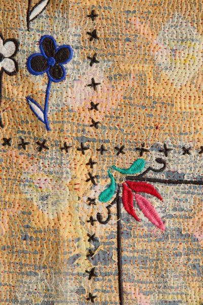 Urban Renewal ReMADE By UO Remnants Embroidered Kantha Tapestry 3