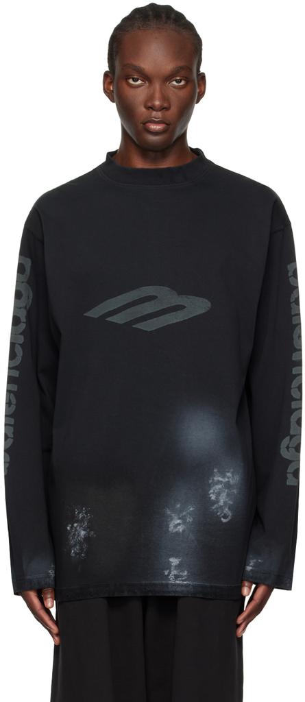 Balenciaga ブラック Burning Unity 長袖Tシャツ Burning Unity T-Shirt - Balenciaga