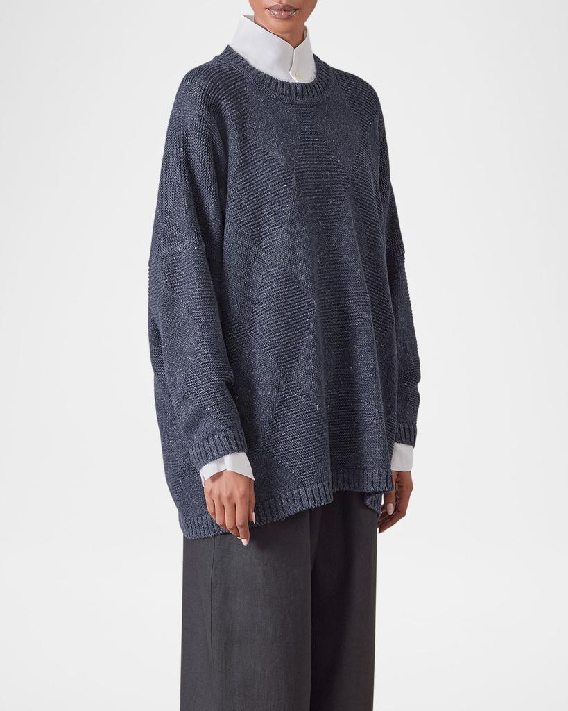 Eskandar 34 Width Round Neck Sweater (Mid Plus)