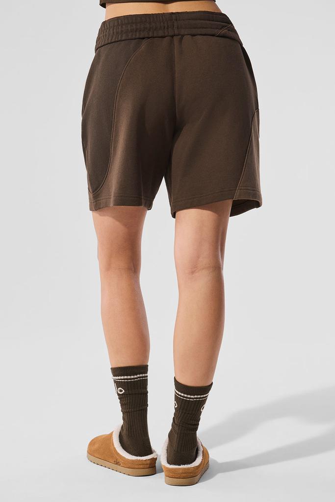 Alo 7" Make Waves Short - Espresso Tonal