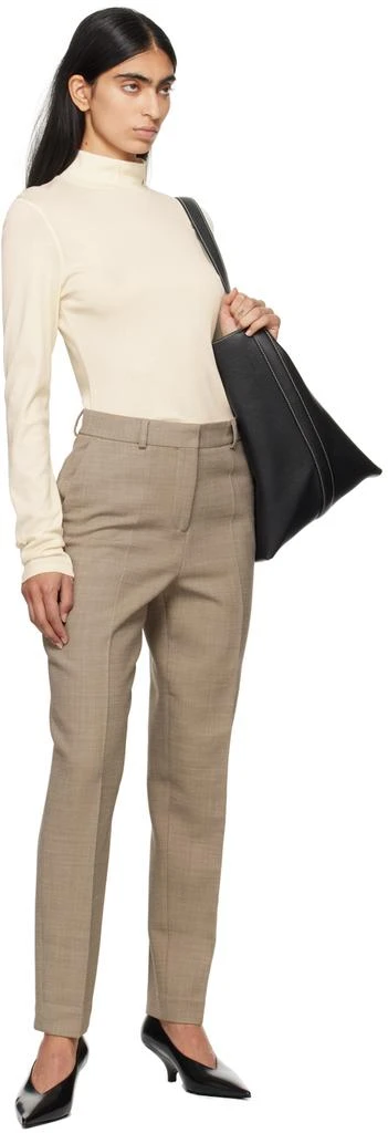 Totême Beige Low-Waist Tailored Trousers 4