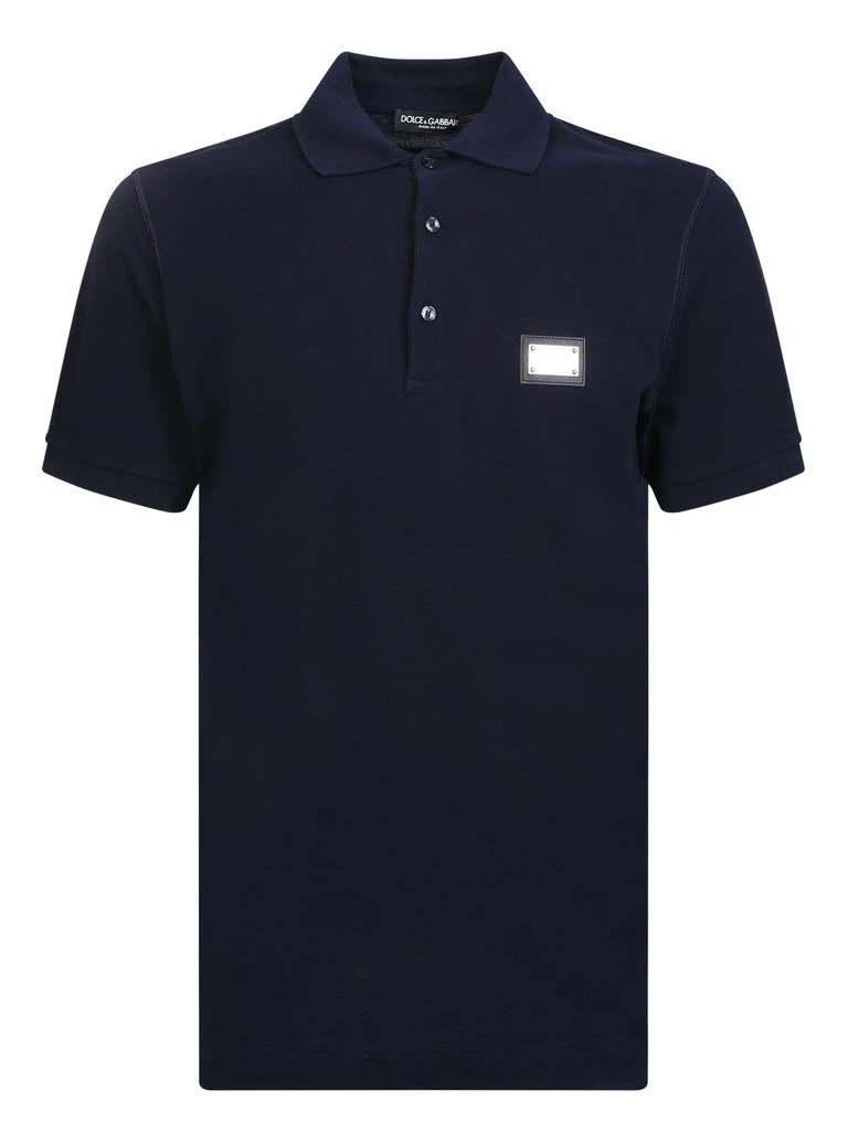 Dolce & Gabbana Dolce & Gabbana Logo Plaque Short Sleeved Polo Shirt 1