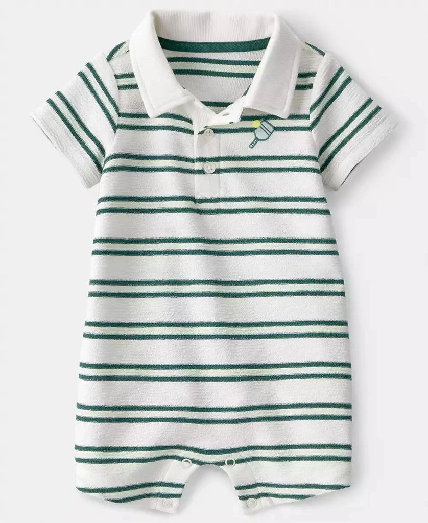 Carter's Baby Boys' Pickleball Stripe Short-Sleeve Romper